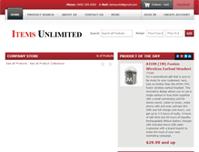 Tablet Screenshot of itemsunltd.com